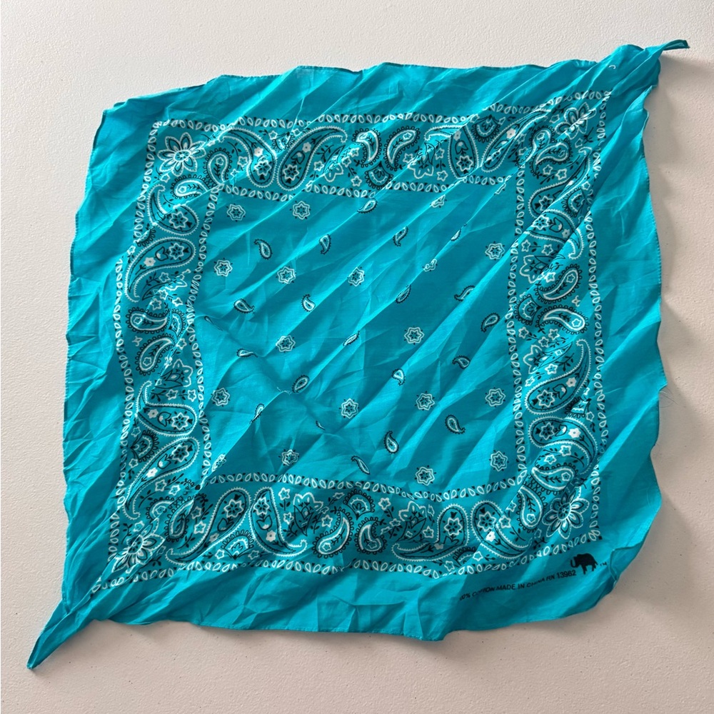 Blue Paisley Bandana Scarf - Women Accessories